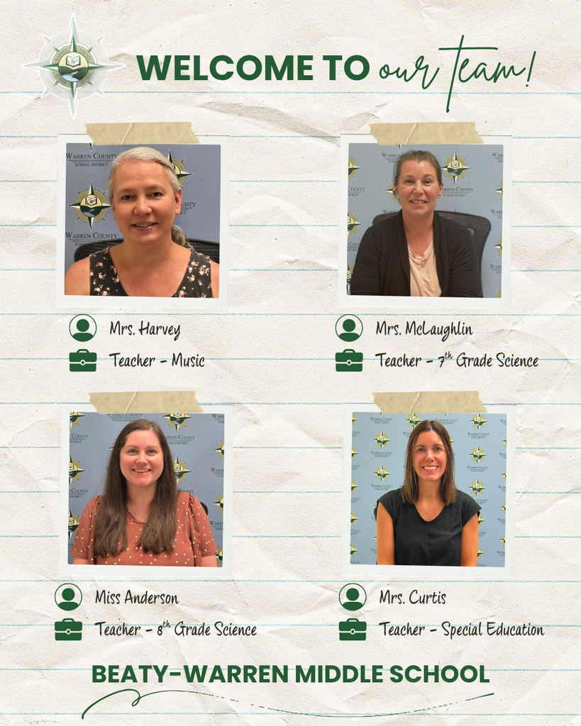 New professional staff Beaty-Warren Middle School