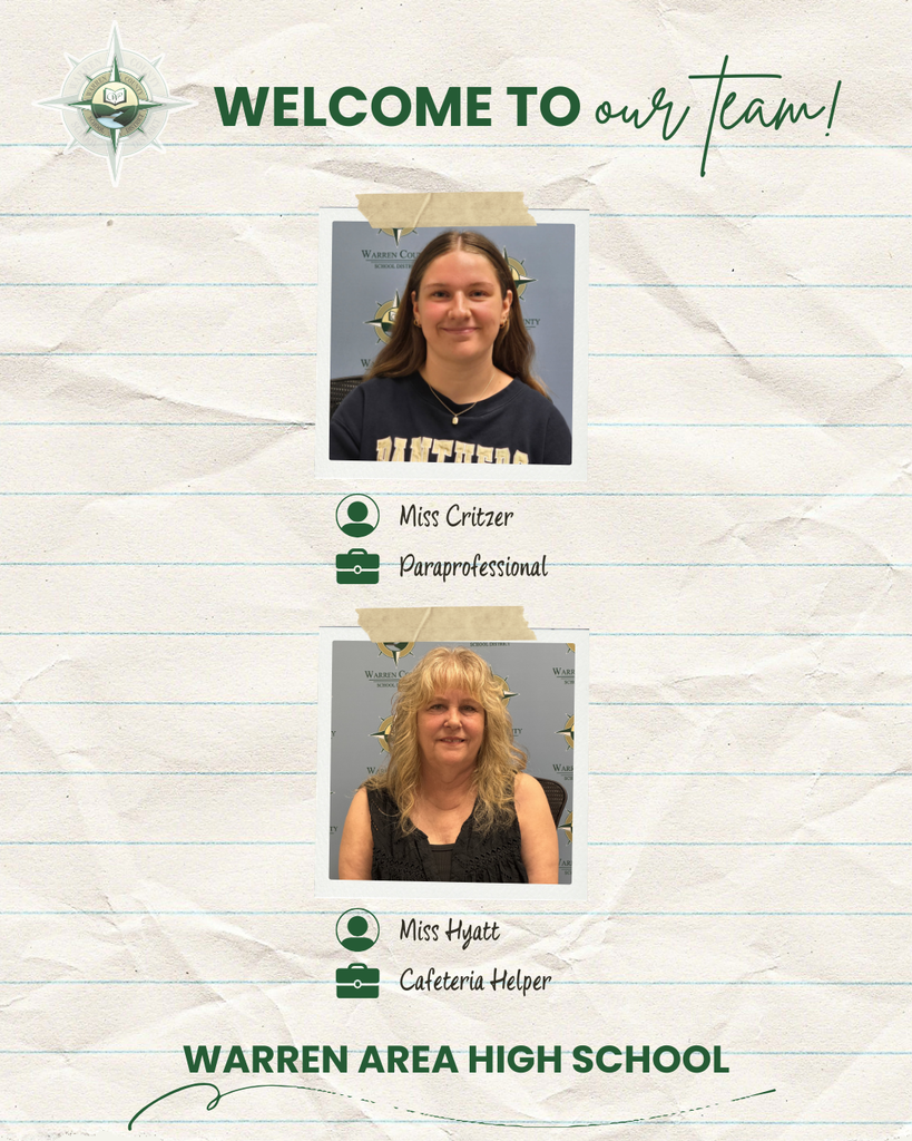 New staff at Warren Area High School