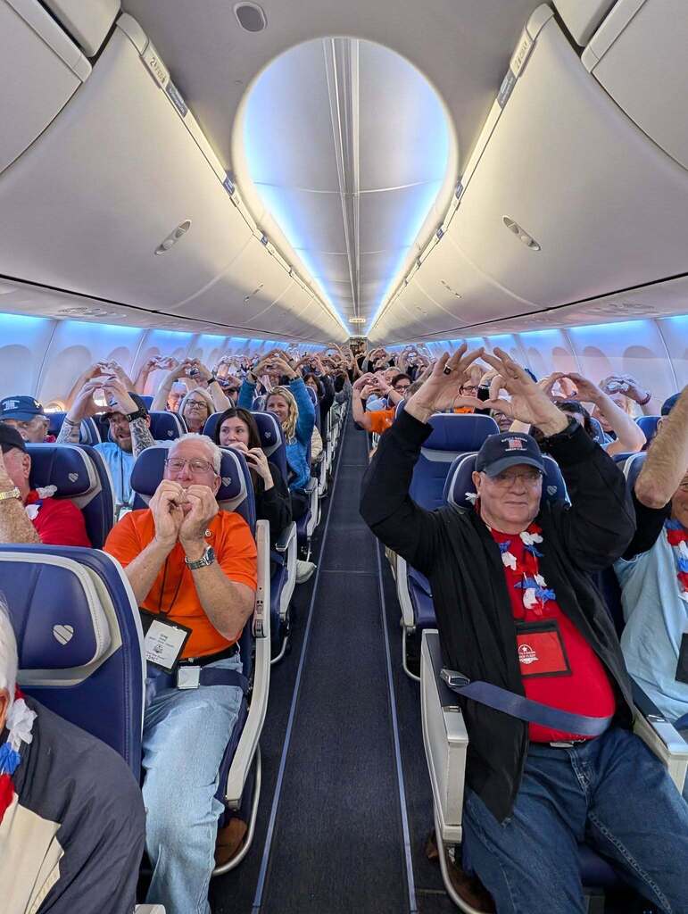 Buffalo Niagara Honor Flight veterans on plane