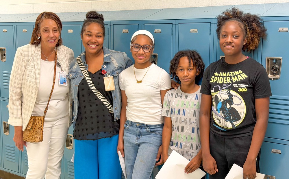 Carol Montague Davis with Warren County Middle School Family - Back to School 2026-2027