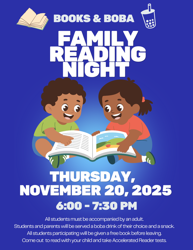 November 2025 Family Reading Night Flyer