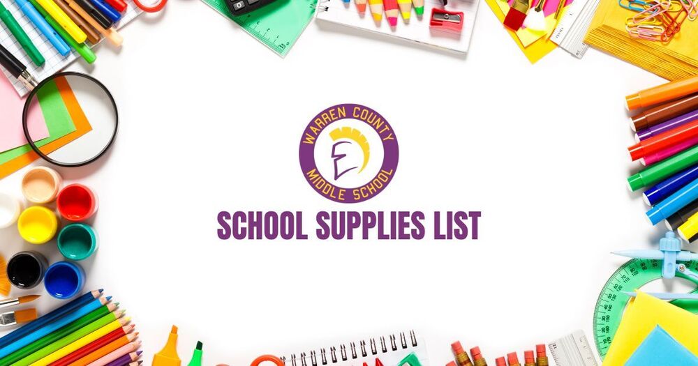 Warren County Middle School Supplies List 2026-2027