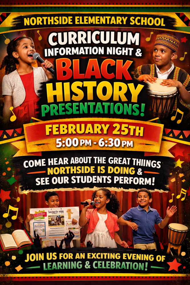 Please join us on our Curriculum Information Night, Black History Program