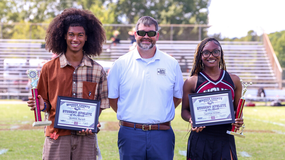 Warren County Schools NC Farm Bureau Student-Athlete of the Month Award