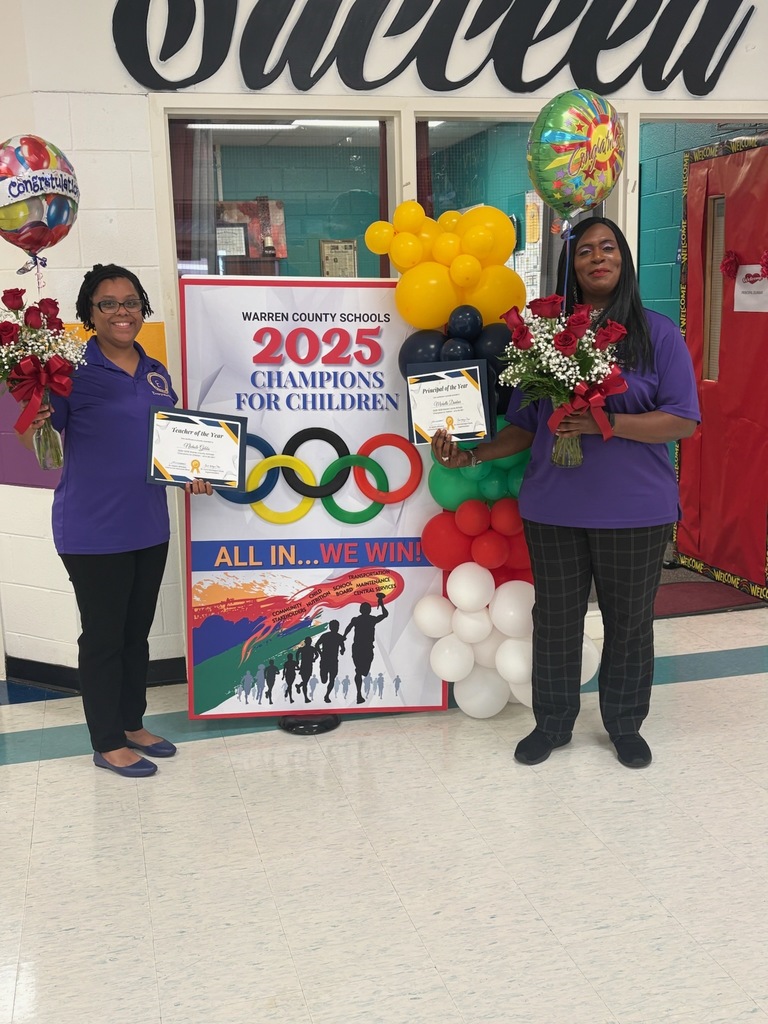 Breaking News! District Teacher of the Year Mrs. Nichole Gibbs. District Principal of the Year Ms. Michelle Dunbar.