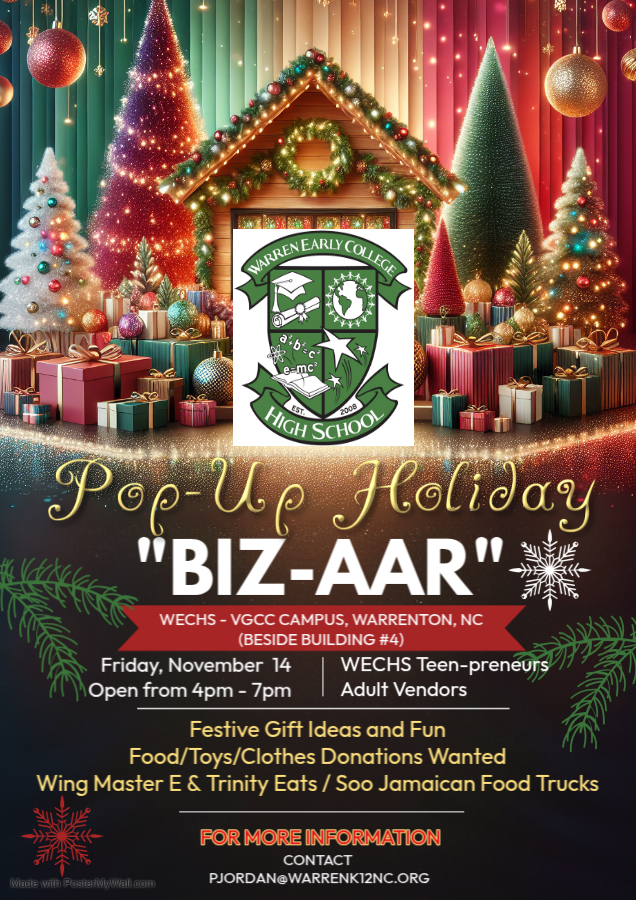V2 WECHS Pop-up Holiday "Biz-aar" Nov. 14