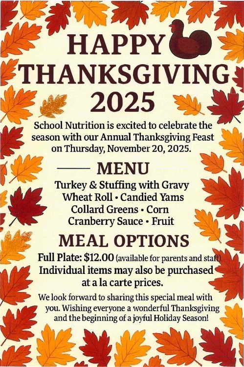 Thanksgiving Meal Flyer