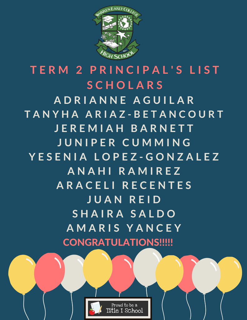 Corrected Principal's List
