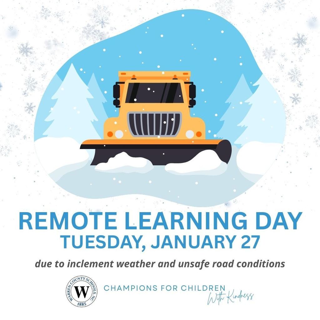 Remote Learning Day - January 27 2026 - Warren County Schools