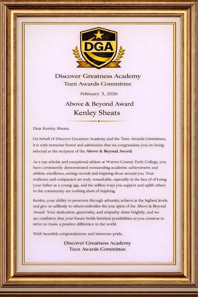 Discover Greatness Award