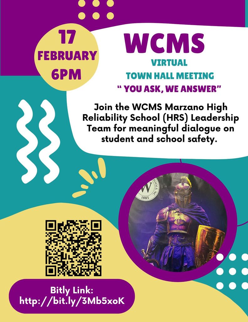 WCMS VIRTUAL TOWN  HALL MTG  FLYER
