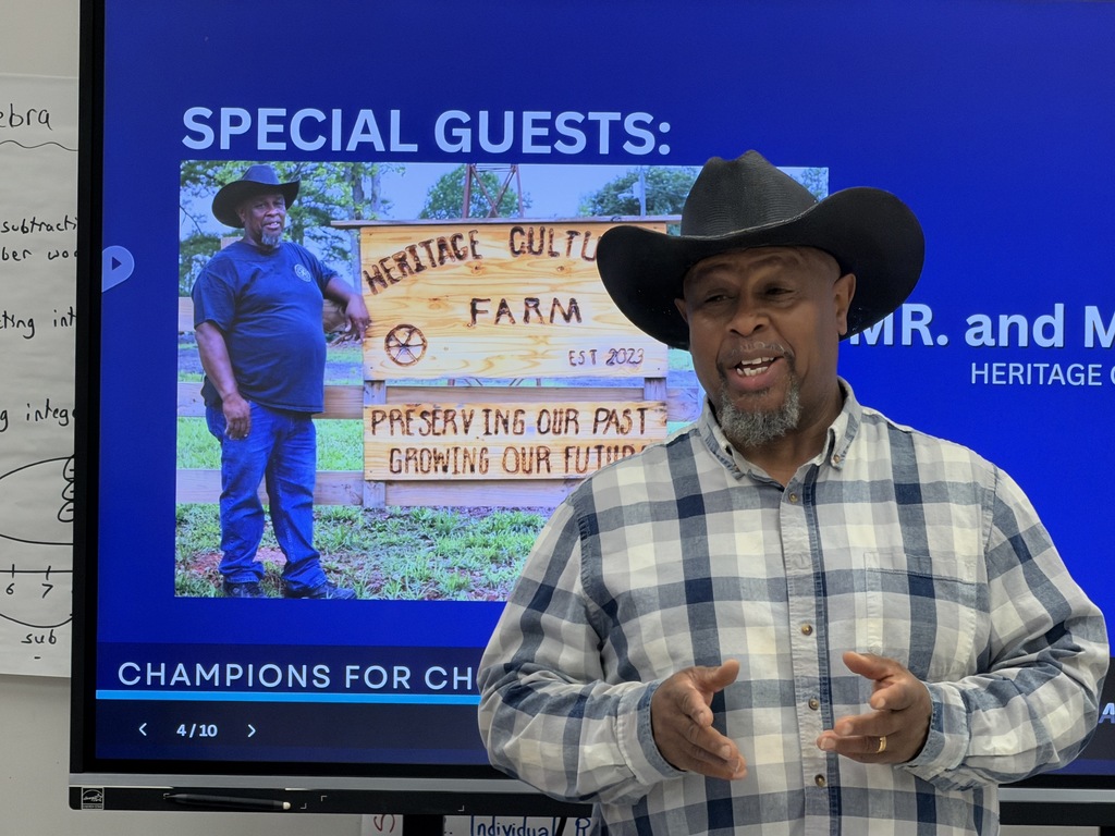 Herman Alston Heritage Cultural Farm speaks with Student Champion Council