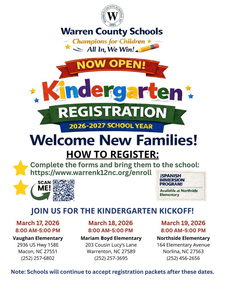 Warren County Schools Kindergarten Registration