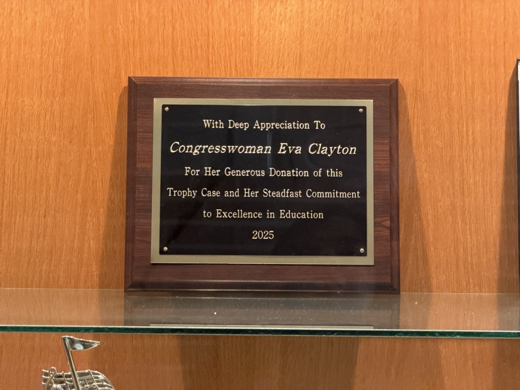 WCHS Eva Clayton Trophy Case