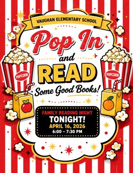 Pop In and Read Flyer for Family Reading Night