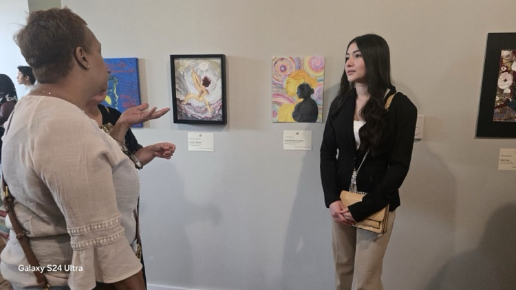 Dana at the art competition 