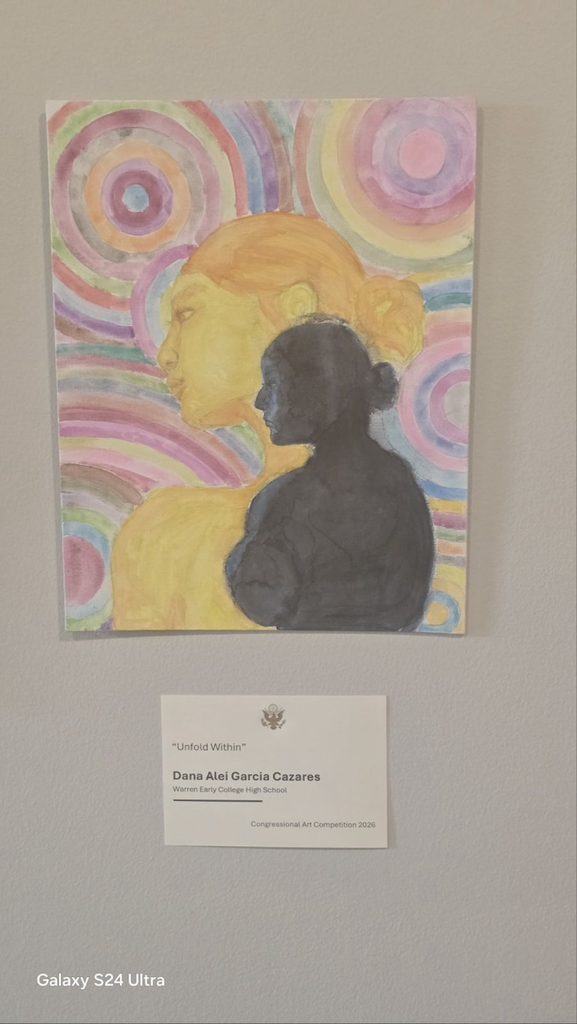 Dana at the art competition 