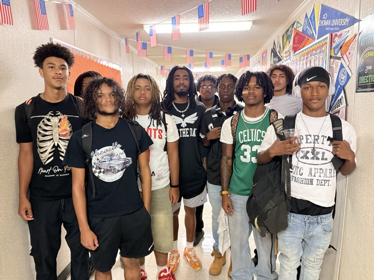 Trevon with students