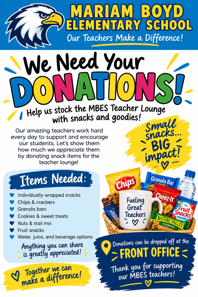 mariam boyd elementary school donations