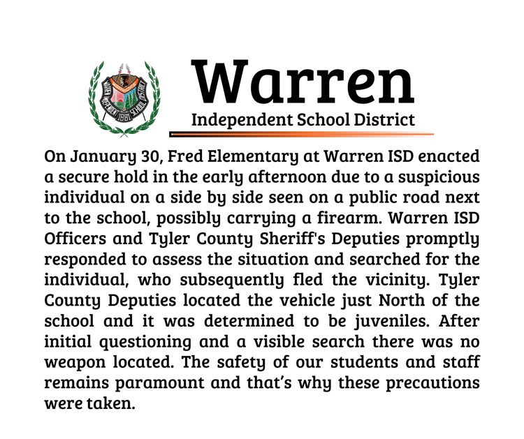 Warren ISD statement