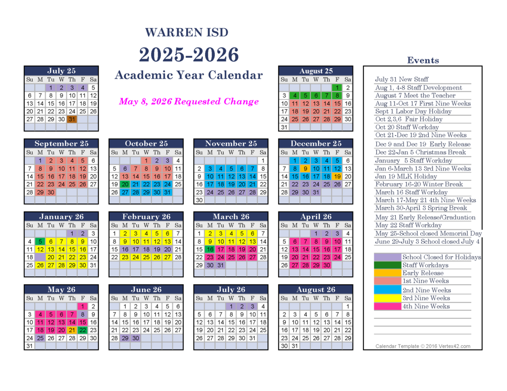 2025-2026 May 8th Change