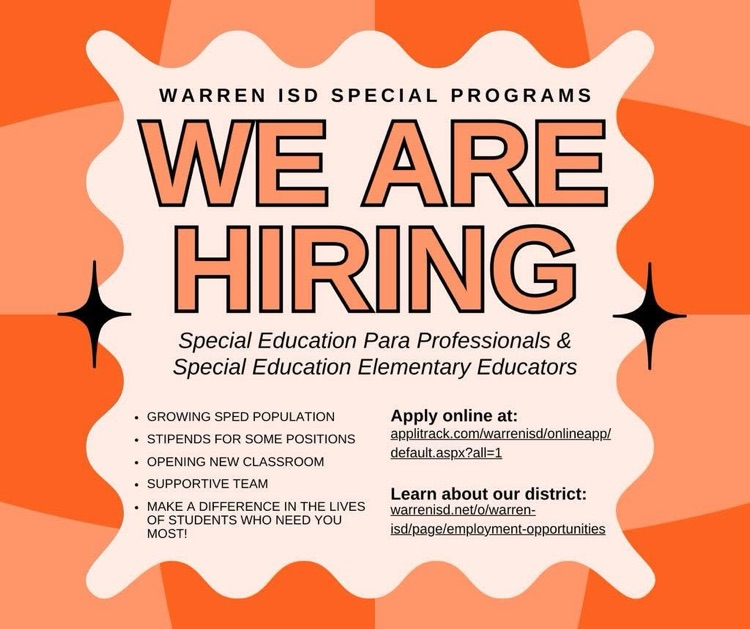 special education openings
