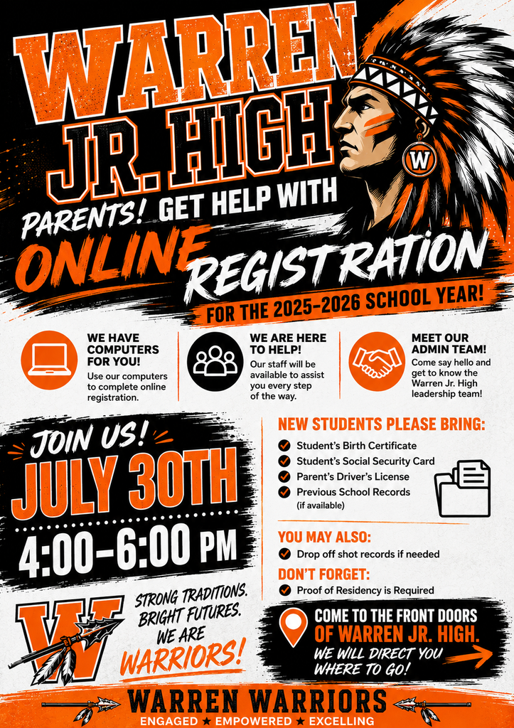 Warren Jr. High Online Registration Help