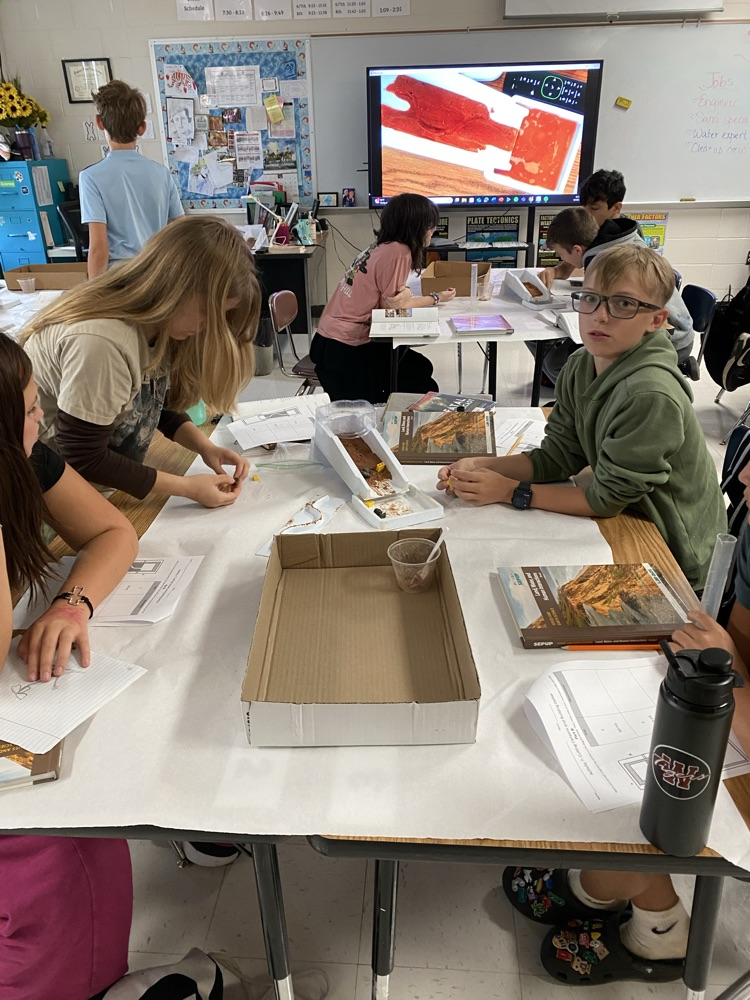 8th grade is building erosion control structures in science.