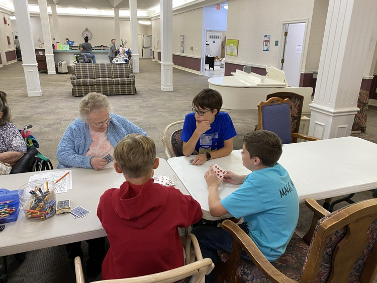 8th Grade Magic Me visited the Country Club Care Facility today!