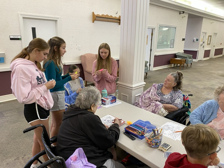 8th Grade Magic Me visited the Country Club Care Facility today!