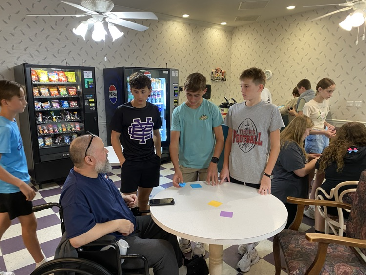 8th Grade Magic Me visited the Country Club Care Facility today!