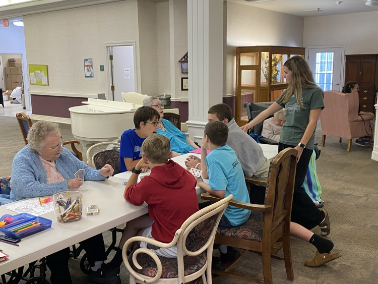8th Grade Magic Me visited the Country Club Care Facility today!