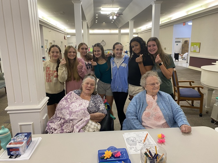 8th Grade Magic Me visited the Country Club Care Facility today!