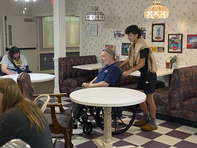 8th Grade Magic Me visited the Country Club Care Facility today!