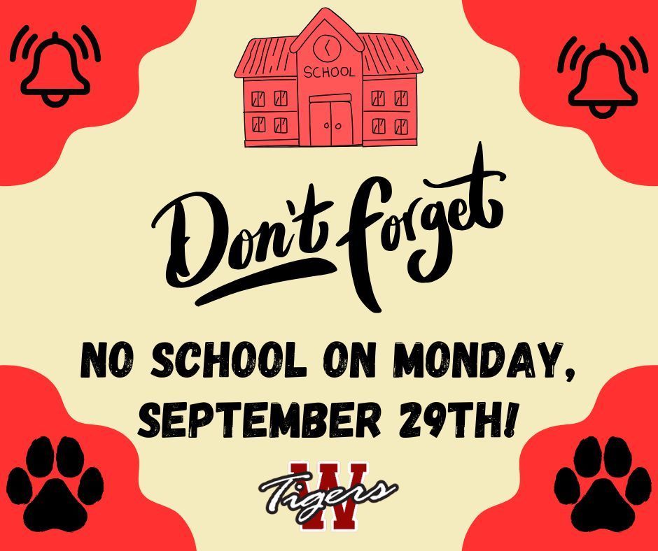 No School on Sept 29th