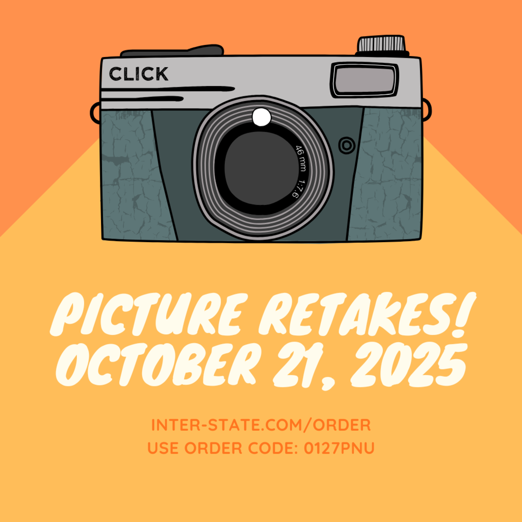 Picture Retakes are October 21. Use code 0127PNU to order at inter-state.com/order