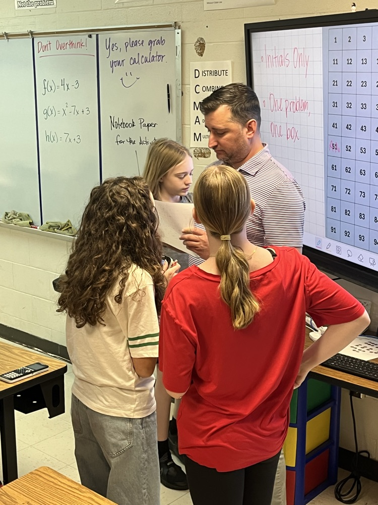 Dr Boedeker’s 8th grade algebra students are finding the “fun” in functions! It’s always exciting to see students excited about doing math!