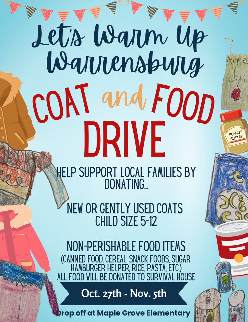 Blue and White Illustrated Winter Coat Drive Flyer (1)