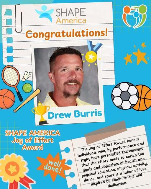 SHAPE America Joy of Effort award, Coach Burris