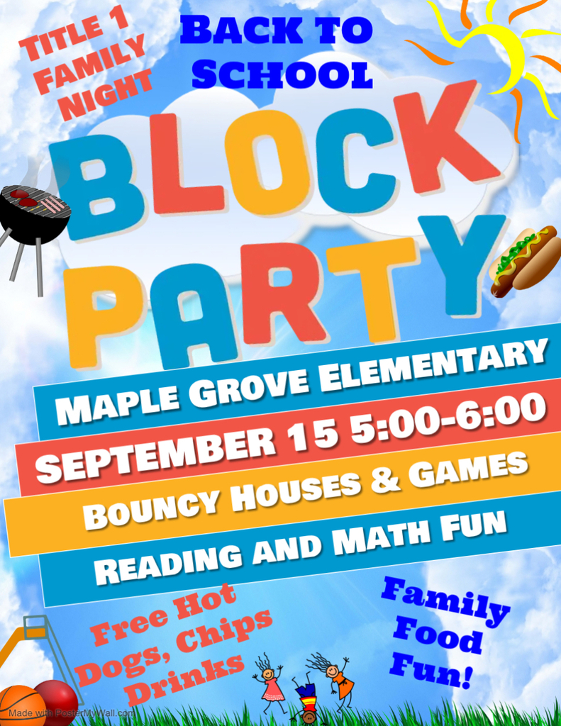 Block Party, Sept 15 5-6pm