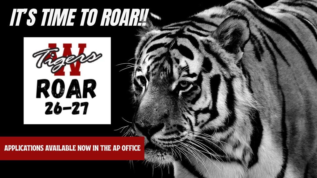 Junior and Seniors, It's Time To Roar!!  Roar applications are now available in the Assistant Principal' office