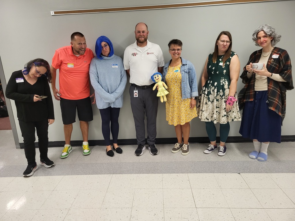 All of Mr. Milholland's emotions  showed up for another great spirit day at WHS!!