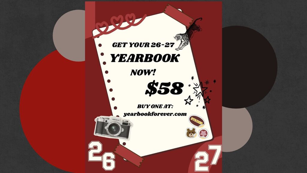 2026-2027 Yearbooks on sale now for $58.  Get yours today at yearbookforever.com!!