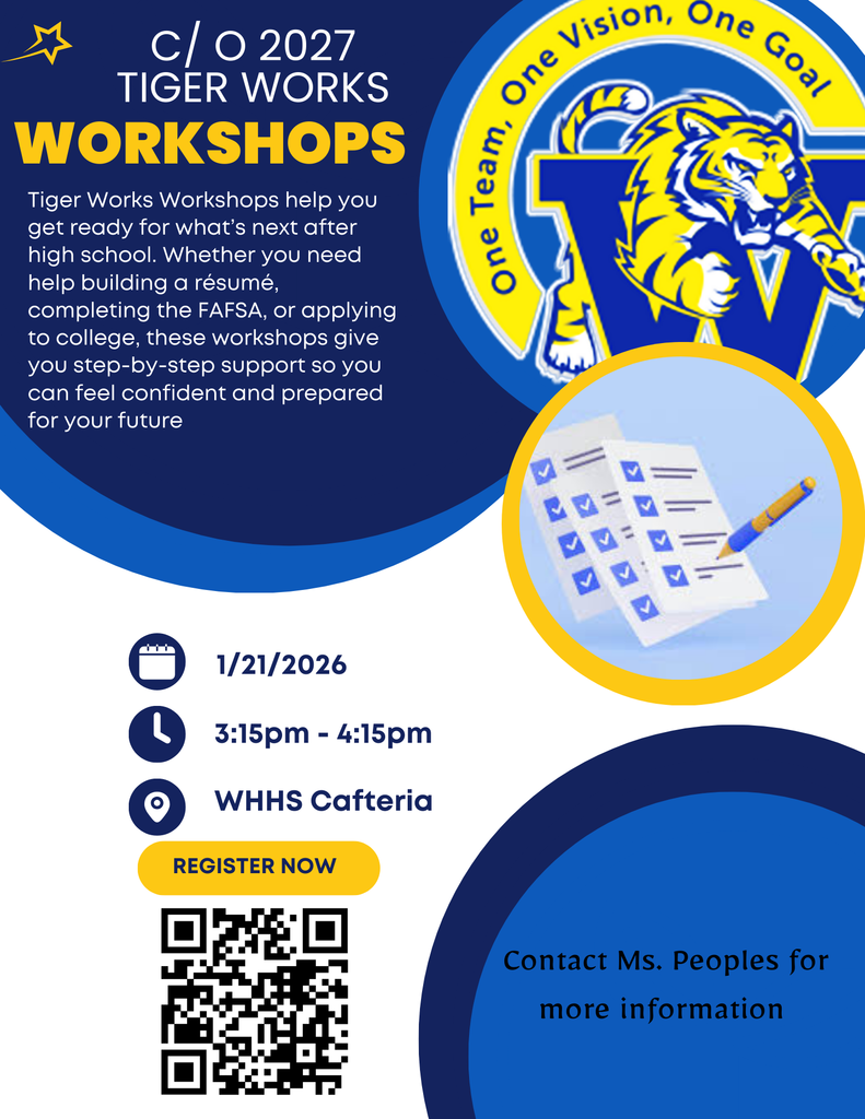 Tiger Works  Senior Workshop Flyer