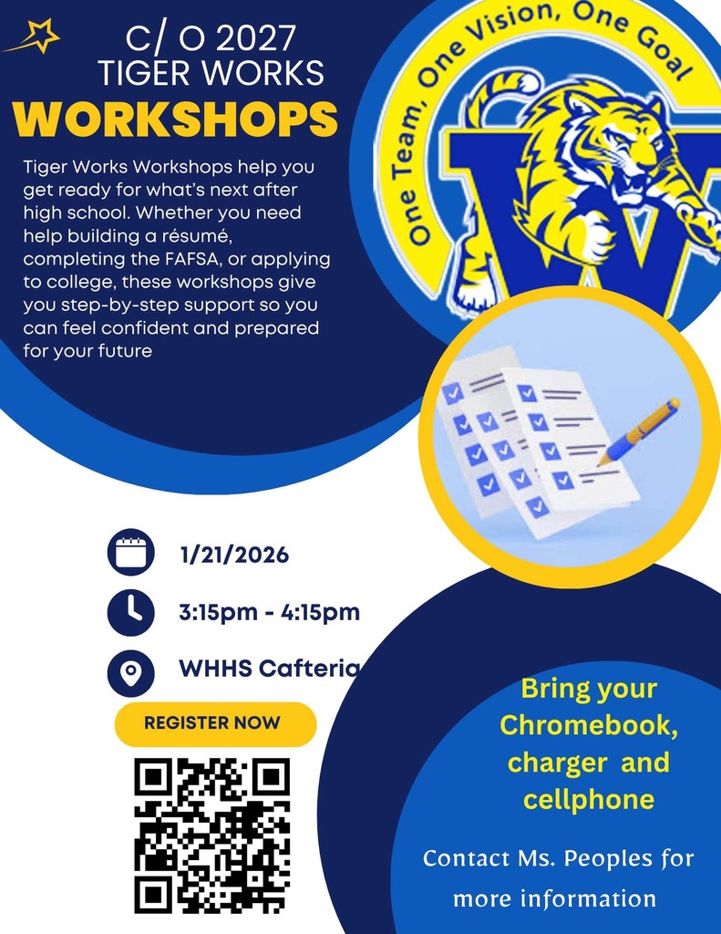 Tiger Works Workshop for Seniors flyer