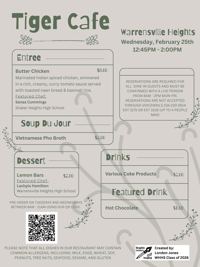 Flyer for Tiger Cafe