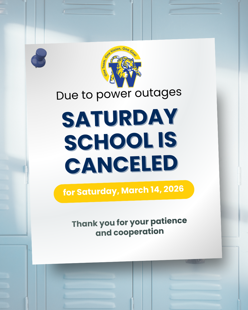 Saturday school for March 14, 2026 is canceled