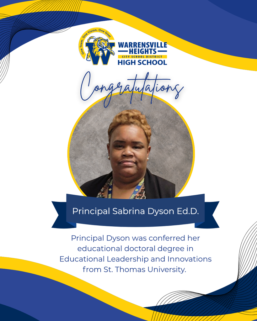 social media post congratulating Principal Sabrina Dyson