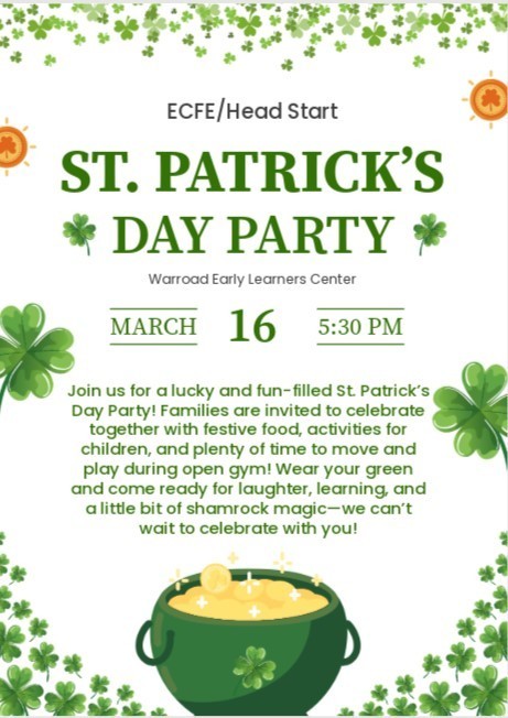 ECFE/Head Start St. Patrick's Day Party!