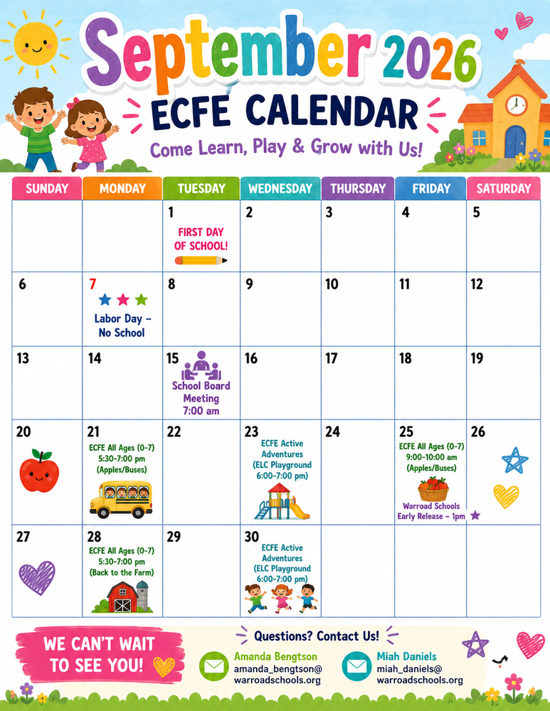 ECFE September Calendar